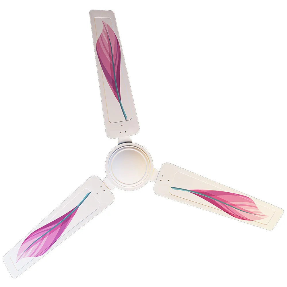 Elitefusion Pink Feather Printed Ceiling Fan