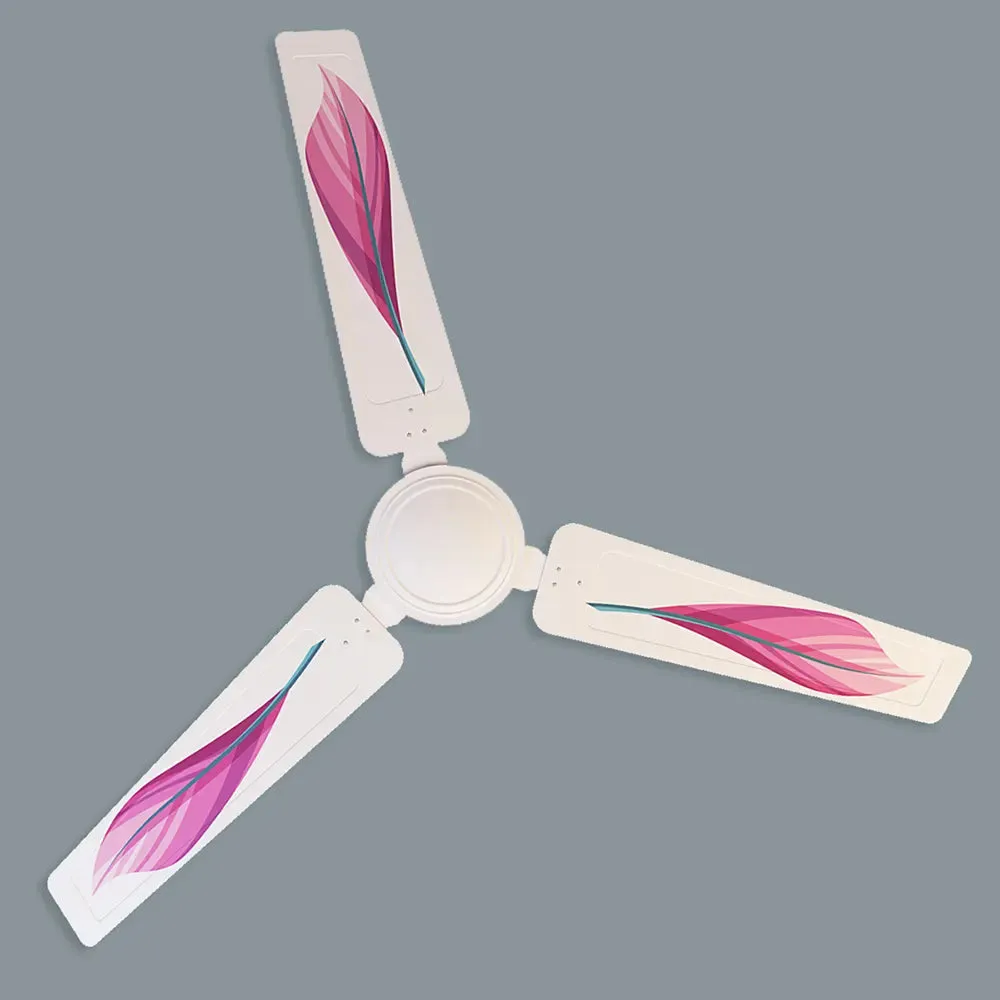 Elitefusion Pink Feather Printed Ceiling Fan