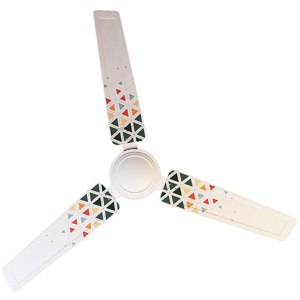 Elitefusion Scatered Triangles Printed Ceiling Fan