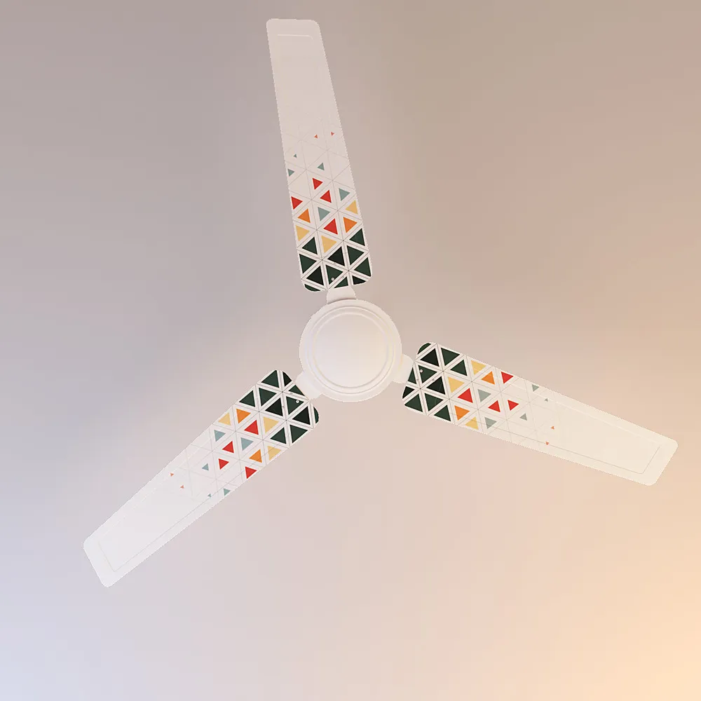 Elitefusion Scatered Triangles Printed Ceiling Fan