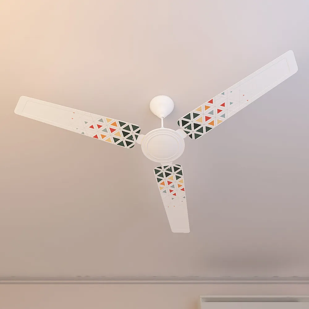 Elitefusion Scatered Triangles Printed Ceiling Fan