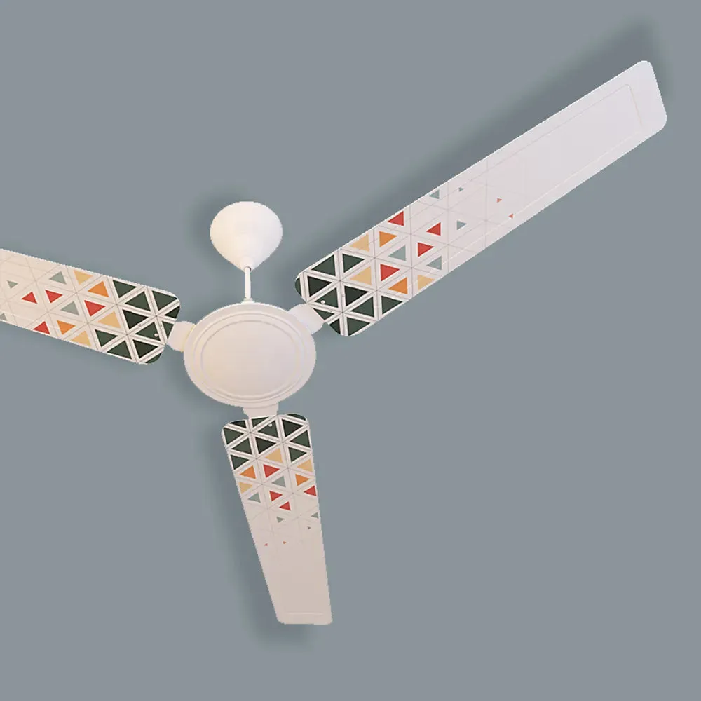 Elitefusion Scatered Triangles Printed Ceiling Fan