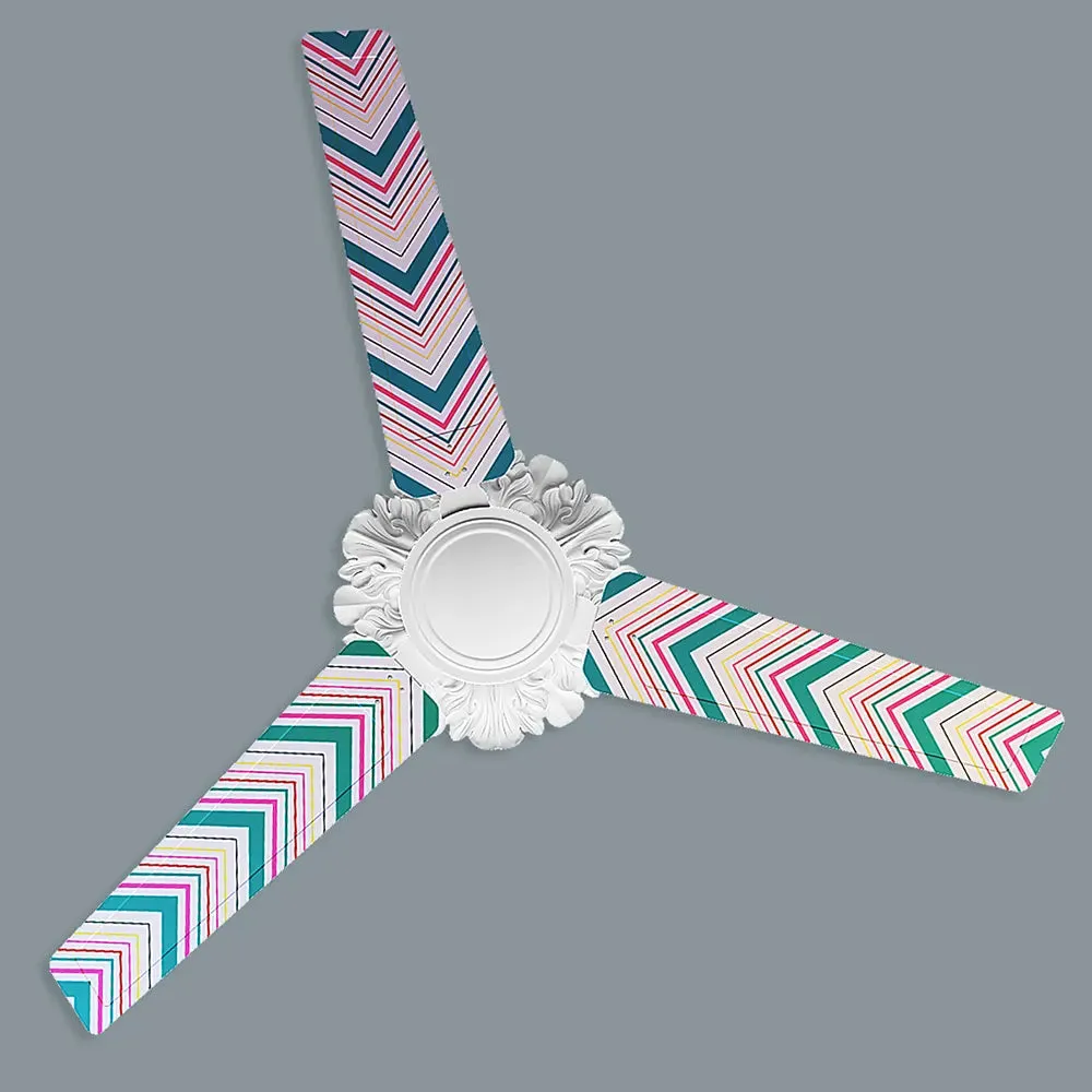Elitefusion Turquoise Aztec Printed Ceiling Fan