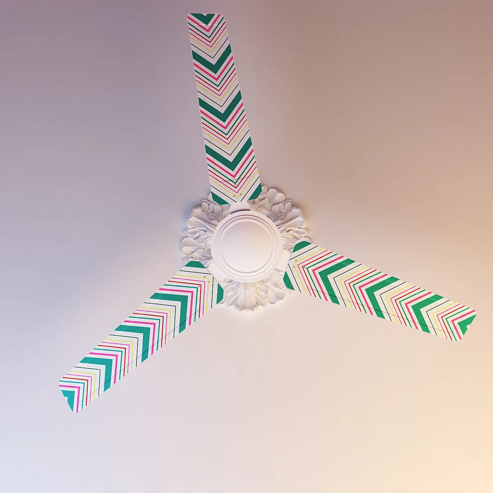 Elitefusion Turquoise Aztec Printed Ceiling Fan