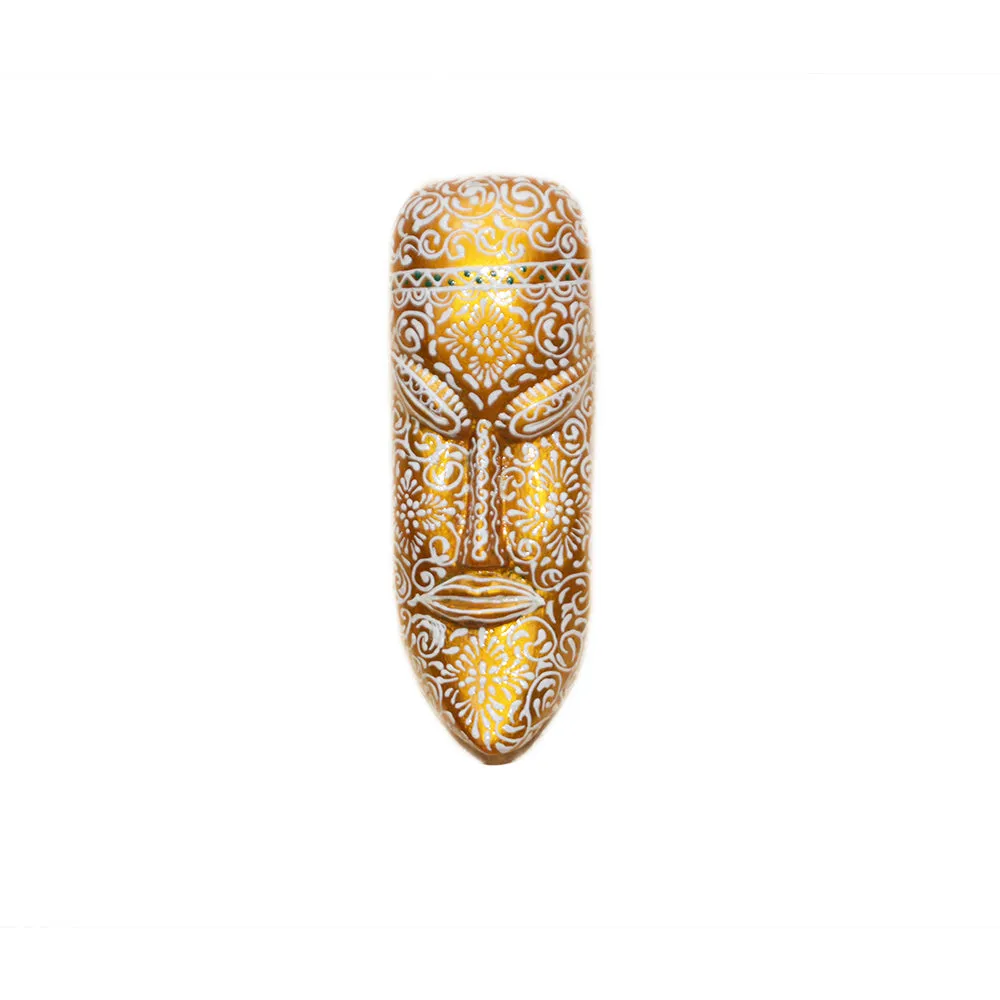 Elongated Cream base Mask Wall Decor