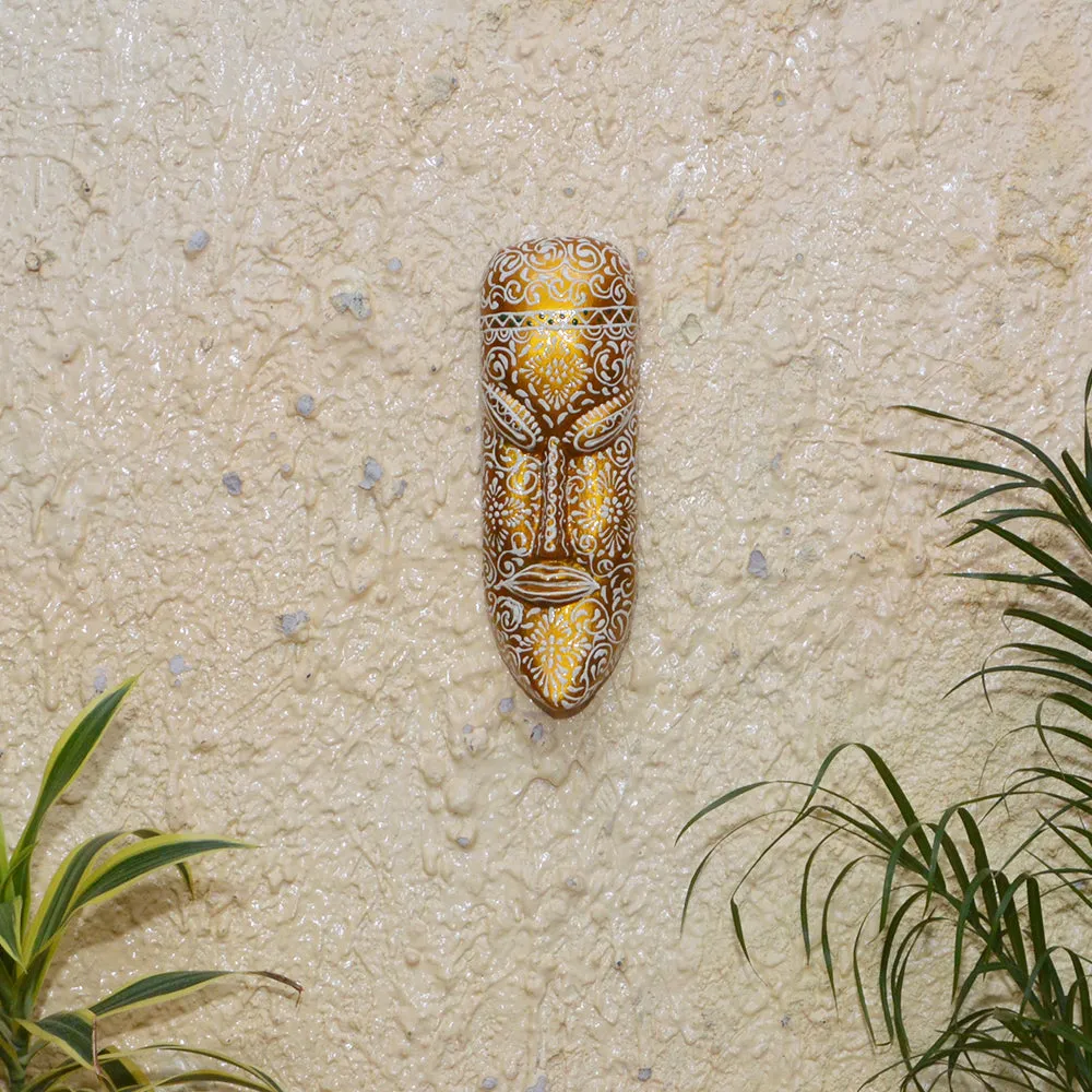 Elongated Cream base Mask Wall Decor