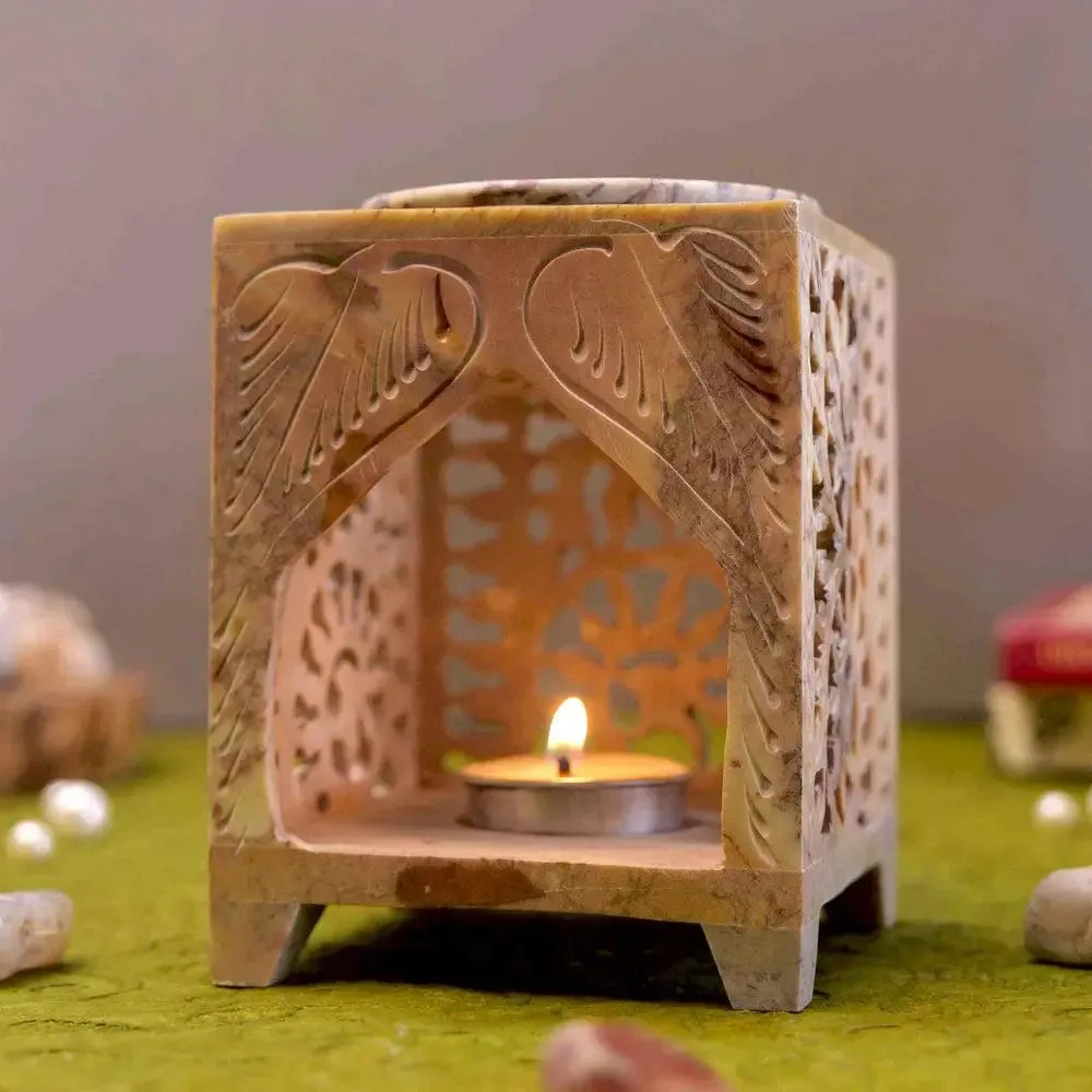 Embossed Small Soapstone Oil Diffuser