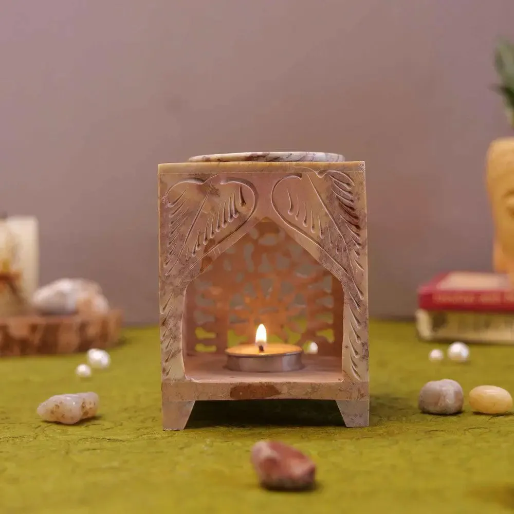 Embossed Small Soapstone Oil Diffuser