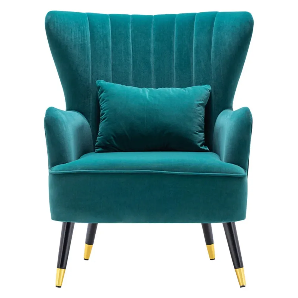 Emerald Chic Tufted Accent Chair With Cushion Single Piece
