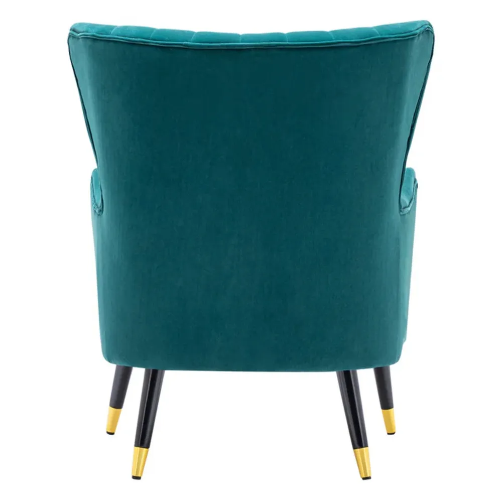 Emerald Chic Tufted Accent Chair With Cushion Single Piece