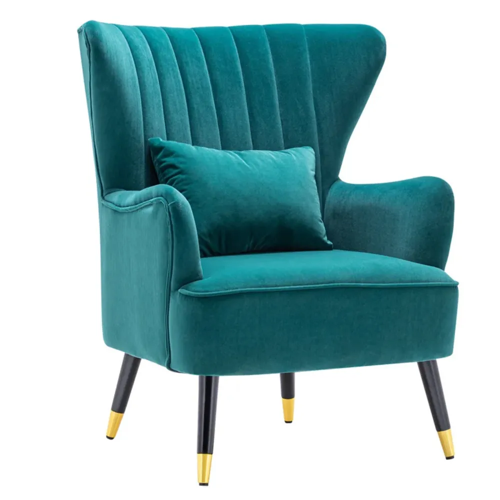 Emerald Chic Tufted Accent Chair With Cushion Single Piece