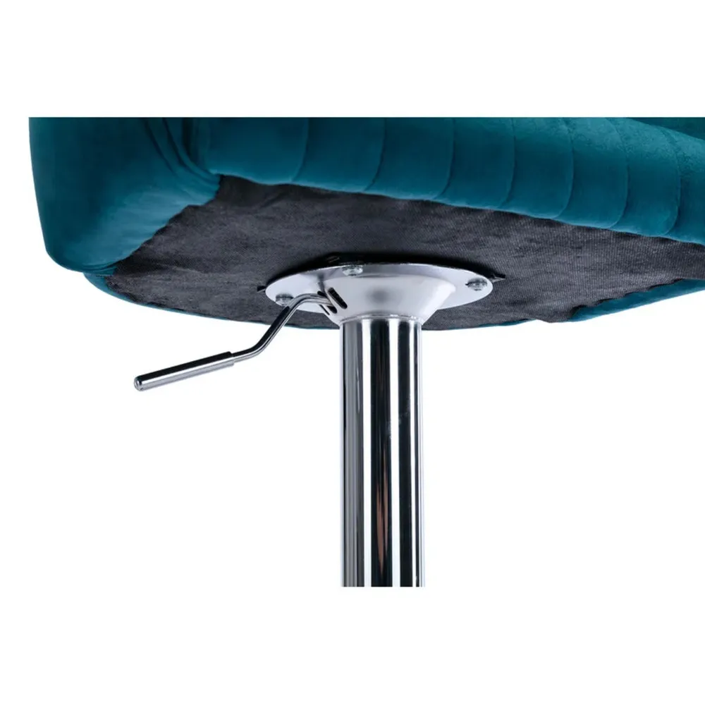 Emerald Plush Feel Velvet Adjustable Bar Stool Single Stool