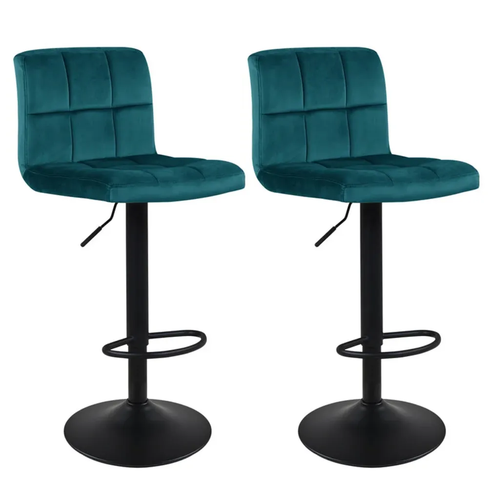 Emerald Plush Feel Velvet Counter Bar Chair / Long Chair Single Chair