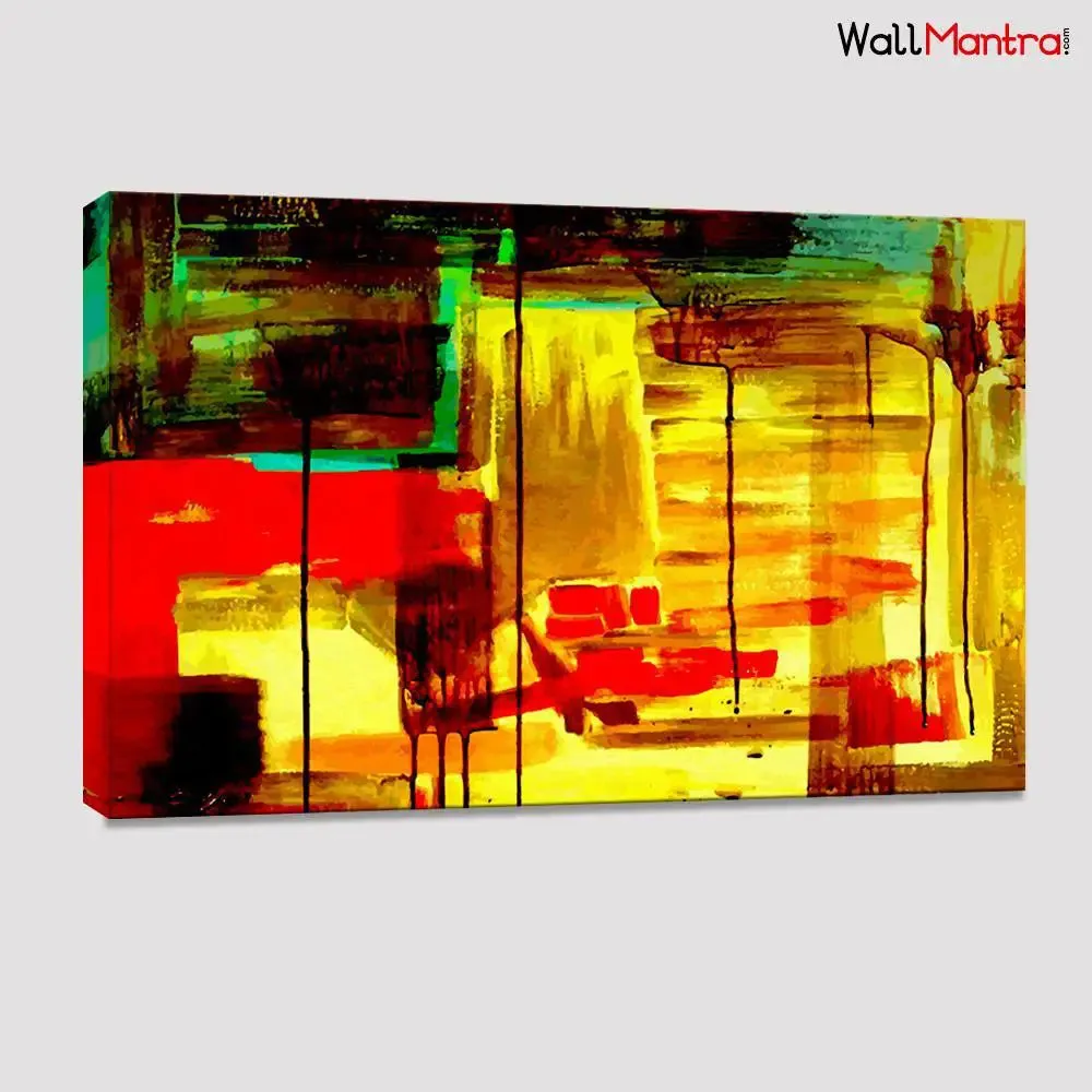 Emotional Abstract Art Painting Stretched on Wood  61 x 41cm