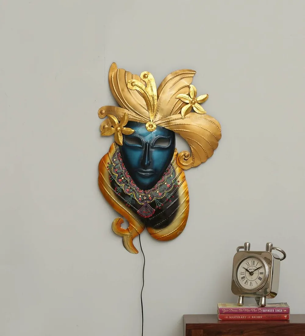 Enchanting Man Masquerade LED Metal Wall Art