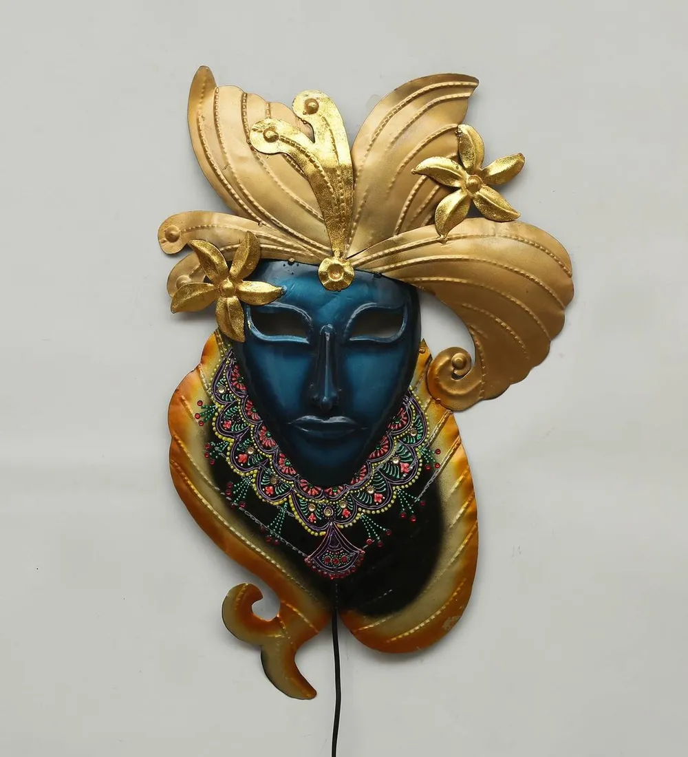 Enchanting Man Masquerade LED Metal Wall Art