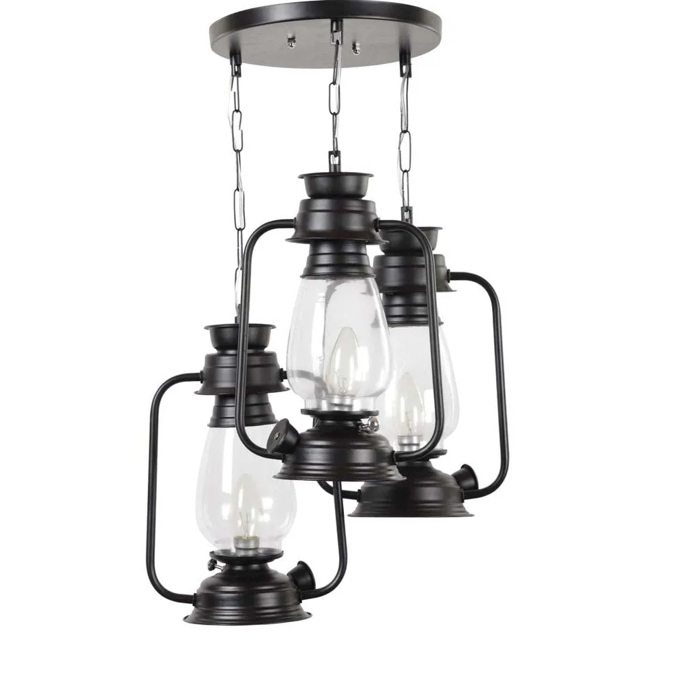 Enchanting Mosaic Floral Glass Hurricane Cluster Ceiling Light Single Piece