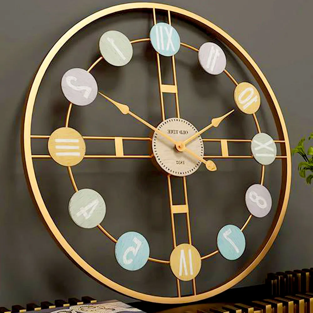 Encircled Color Palette Metal Wall Clock