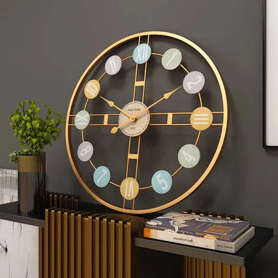 Encircled Color Palette Metal Wall Clock