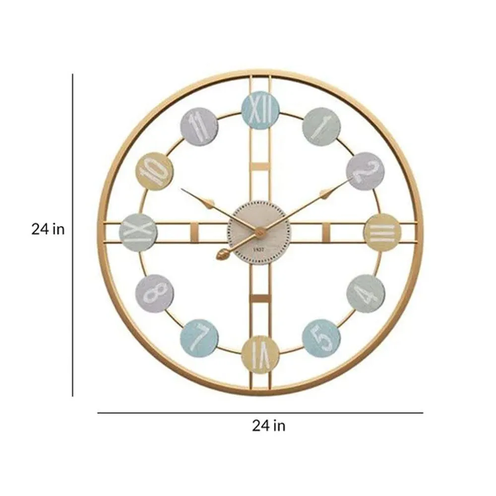 Encircled Color Palette Metal Wall Clock