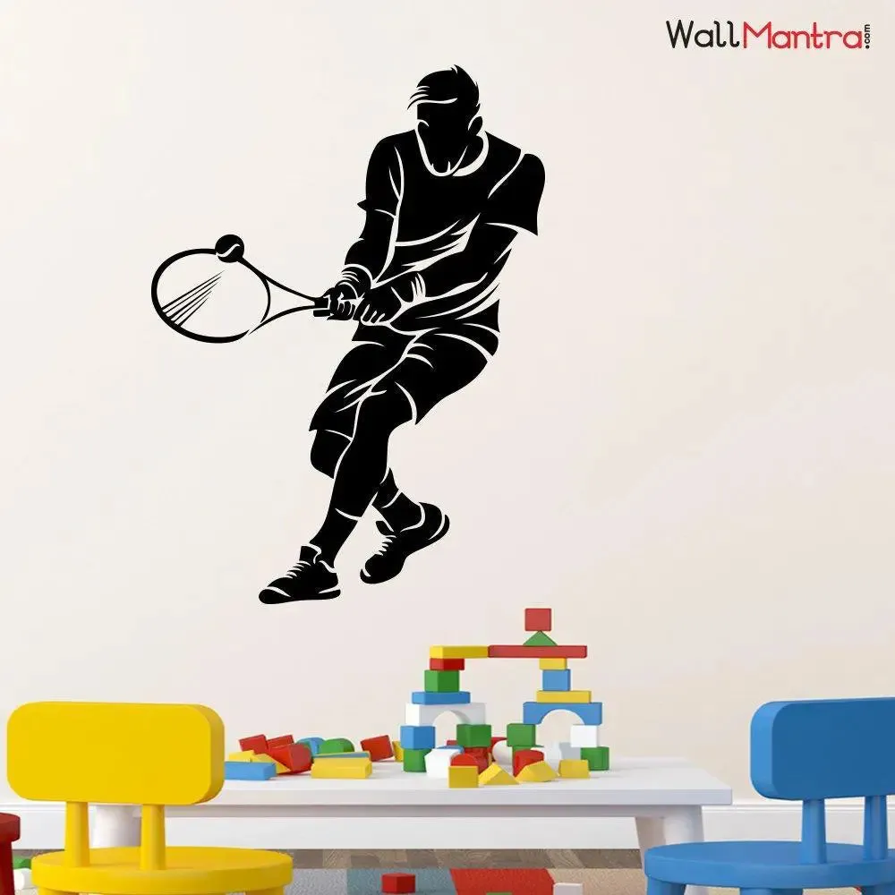 Energetic Tennis Sports Wall Sticker Wall Decal 76 x 105 cm