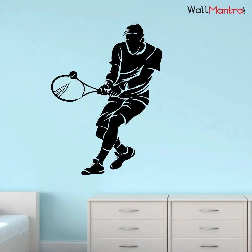 Energetic Tennis Sports Wall Sticker Wall Decal 76 x 105 cm