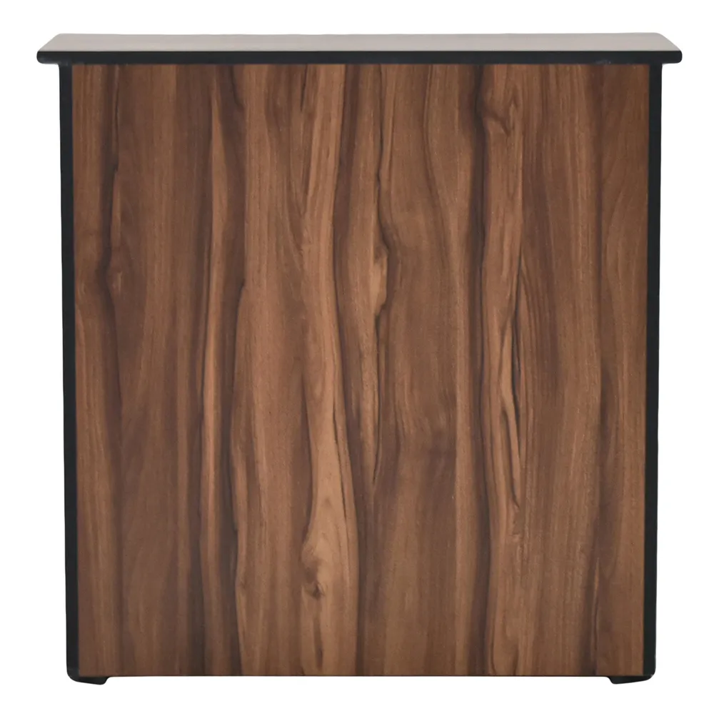 Engineered Wood Walnut Brown Two Compartment Multipurpose Cabinet/Shoe Cabinet