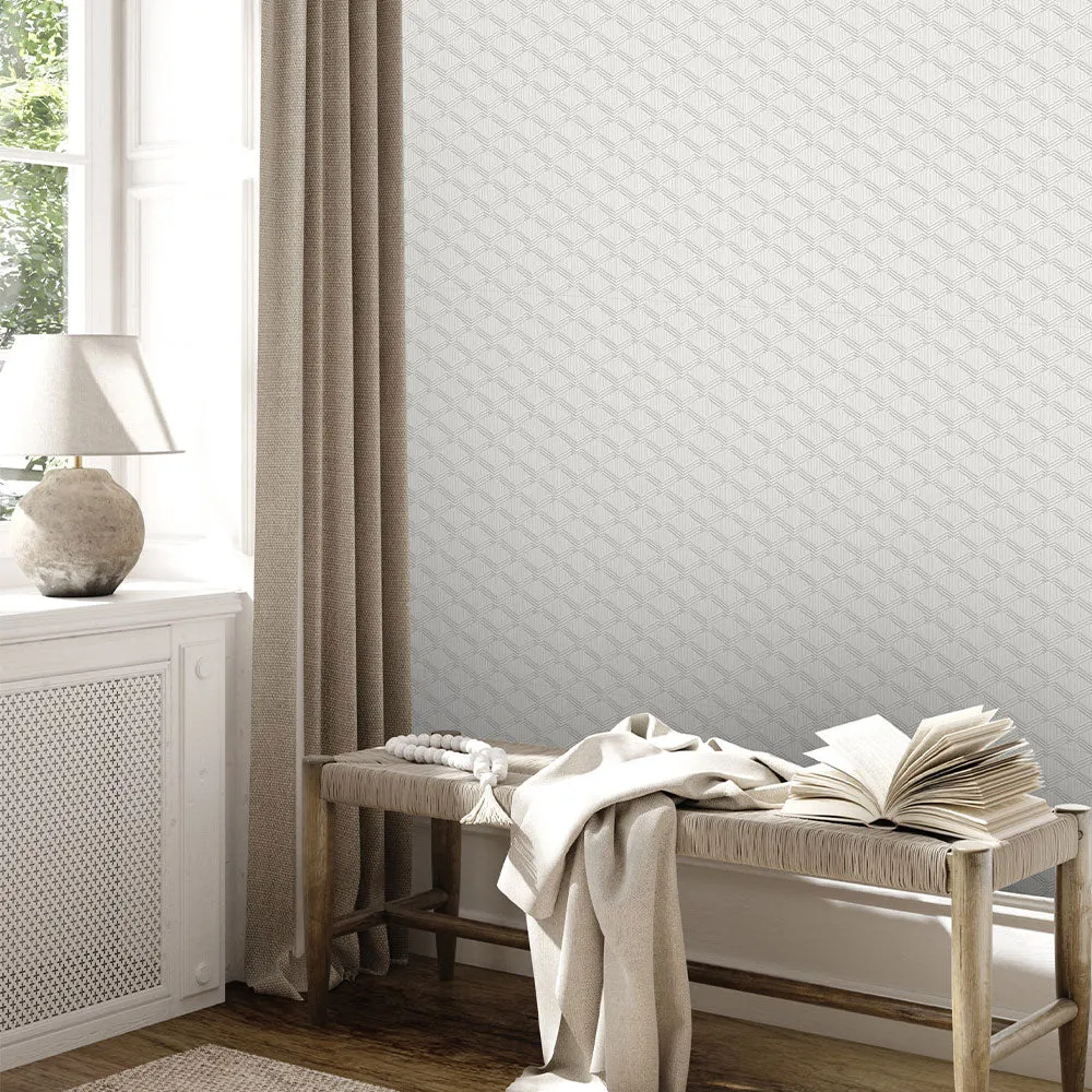 Entice Geometric Pattern Premium Wallpaper Brown