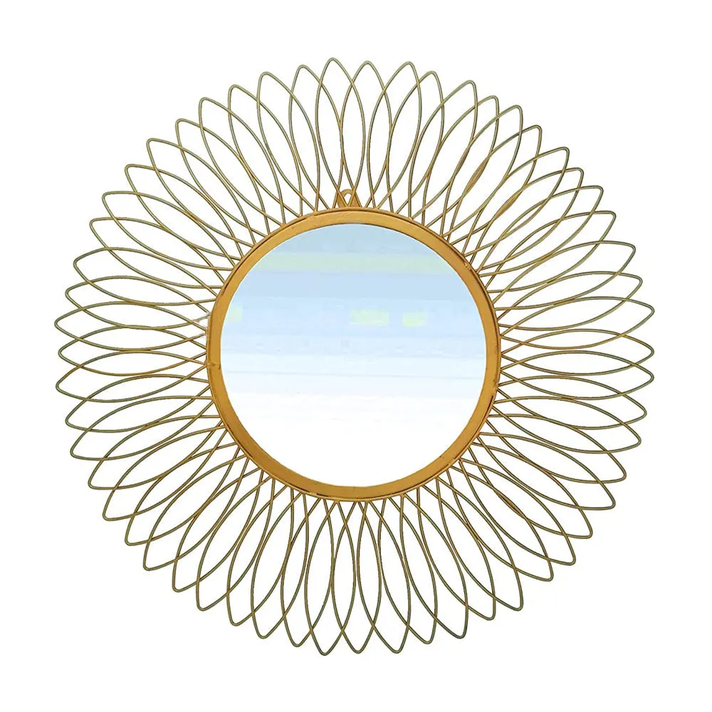 Entwined Petals Metal Wall Mirror