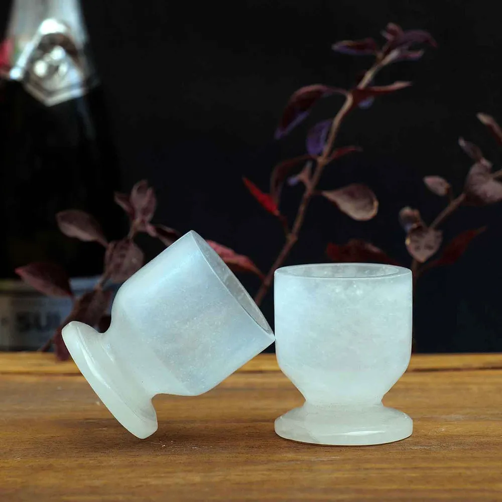 Esctacy Minimalist Italian Marble Shot Glasses (Set of 6)