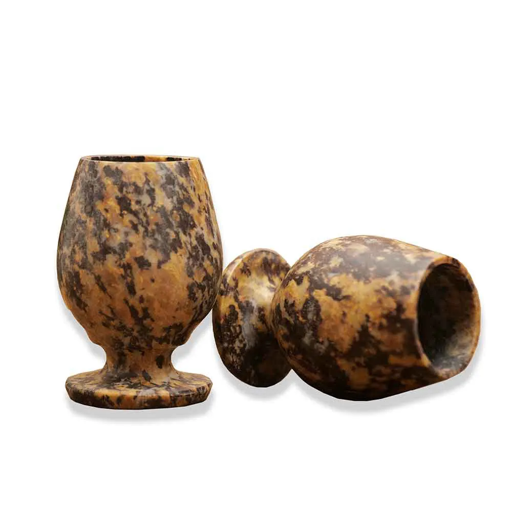 Esctacy Set of 6 Antique Soapstone Shot Glasses