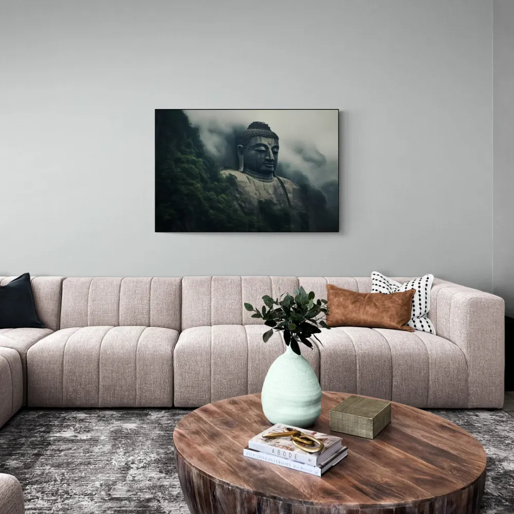 Ethereal Ascent Buddha Canvas Wall Painting With Frame