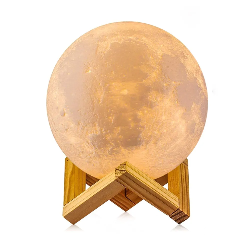 Ethereal Glow Moon Lamp With Stand Single Piece