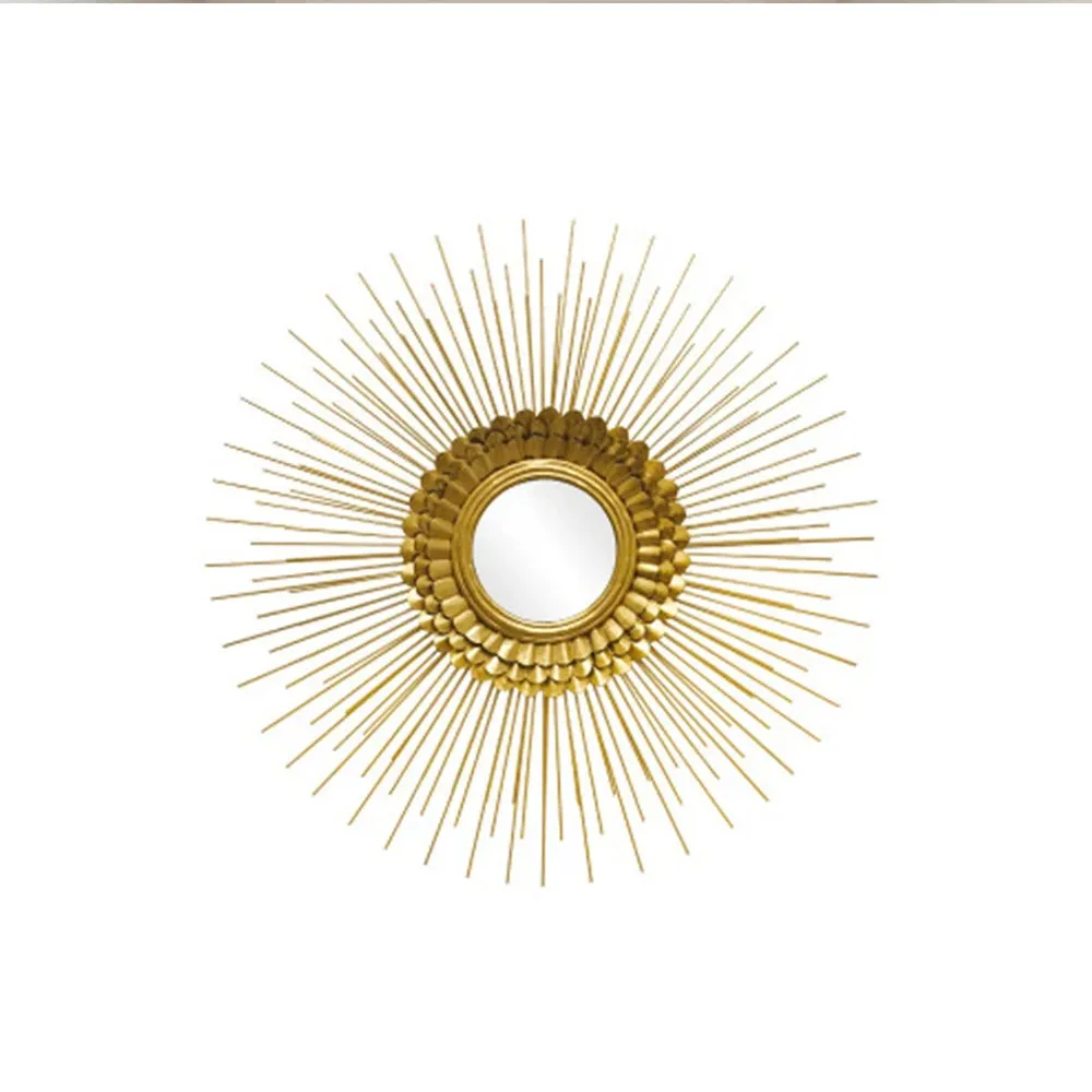 Ethereal Sunflower Designer Metal Wall Mirror