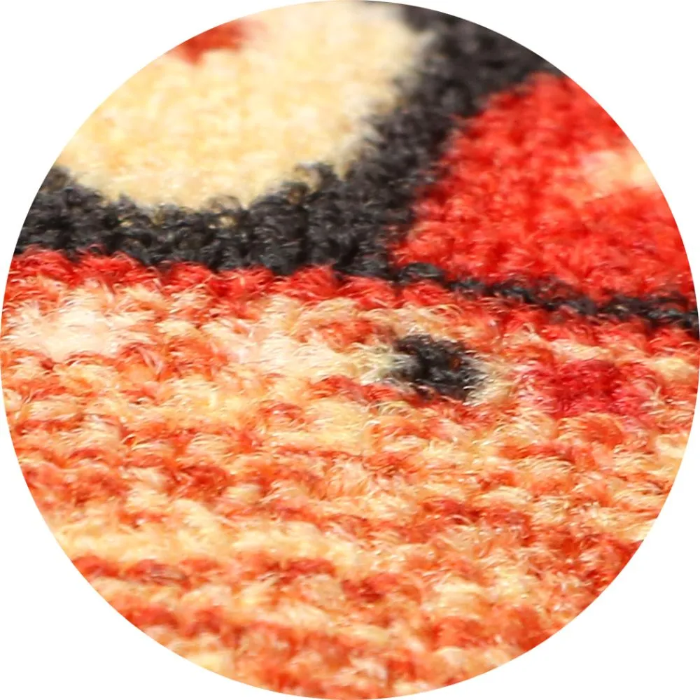 Ethnic Designer Shades Of Orange Polyviscose Bedside Runner