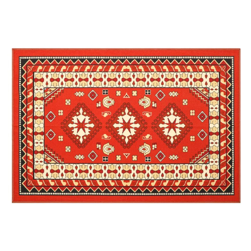 Ethnic Motif Bordered Premium Quality Area Carpet
