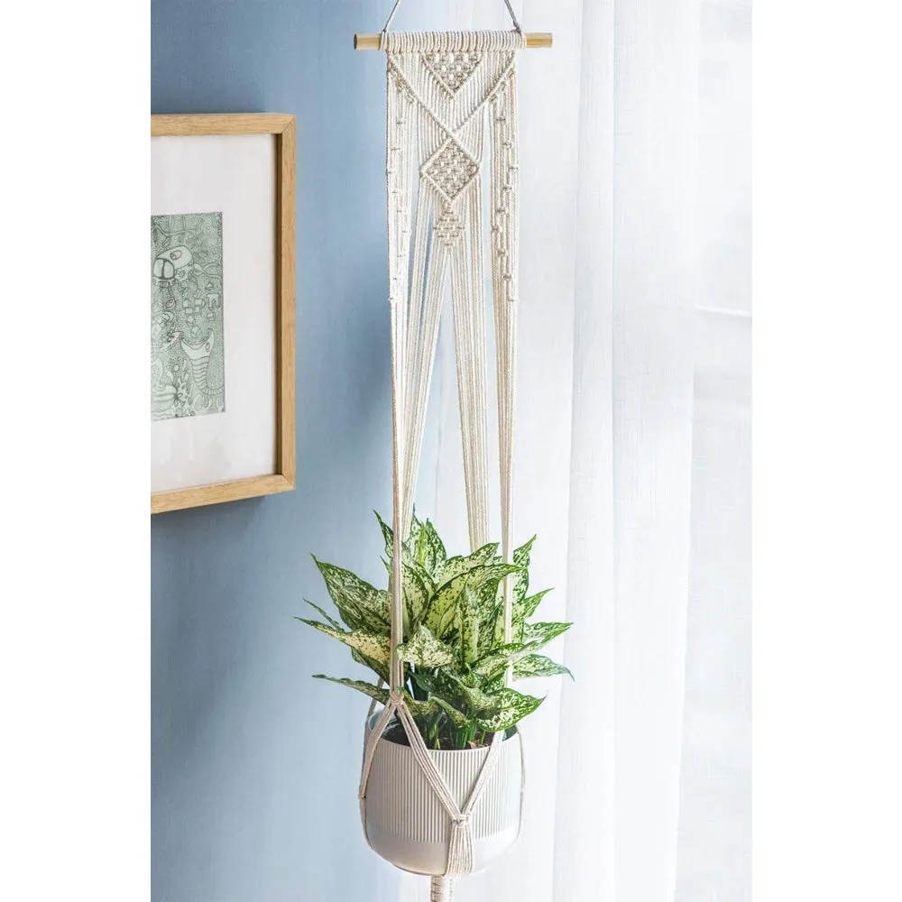 Ethnic Motif Designer Cotton Boho Plant Hanger Without Pot