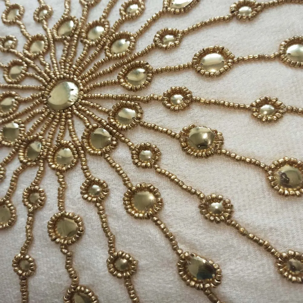 Ethnic Motif Embroided Poly Dupion Cushion Cover