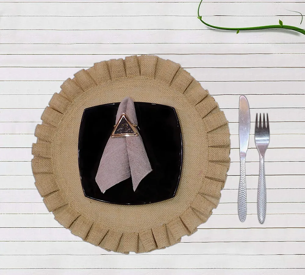 Ethnic Motif Multicolor Designer Jute Placemat/ Table Mat (Set of 4)