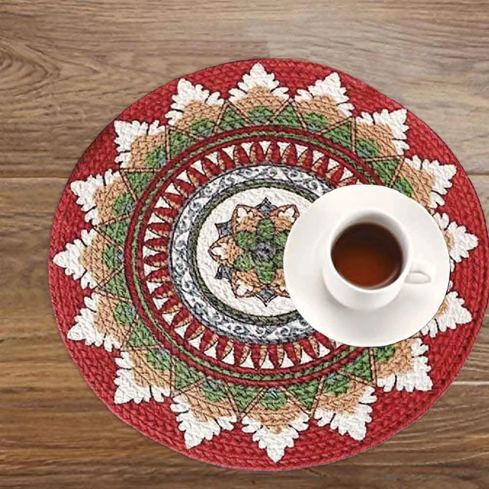 Ethnic Motif Multicolor Designer Placemat/ Table Mat (Set of 2)
