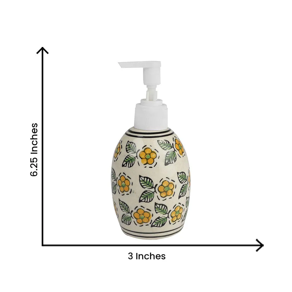 Ethnic Motif Vibran Yellow Ceramic Dispenser
