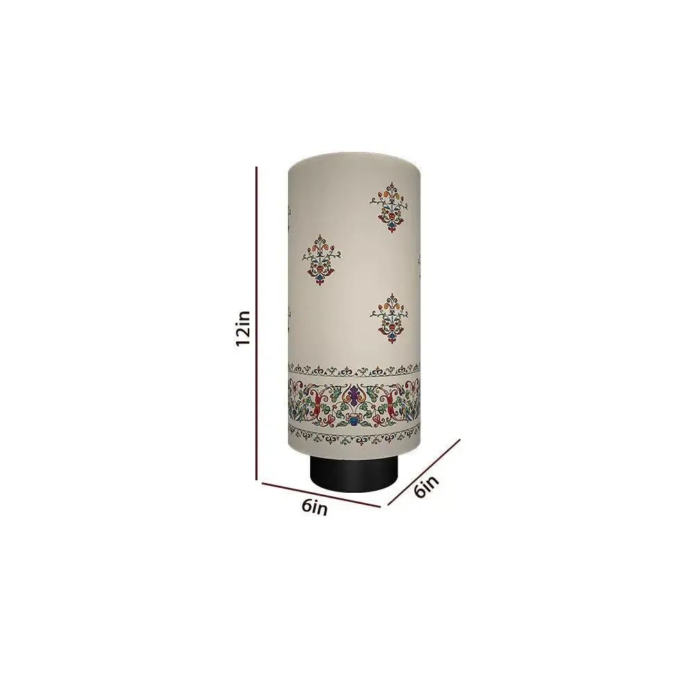 Ethnic Printed Soft Glow Round Table Lamp