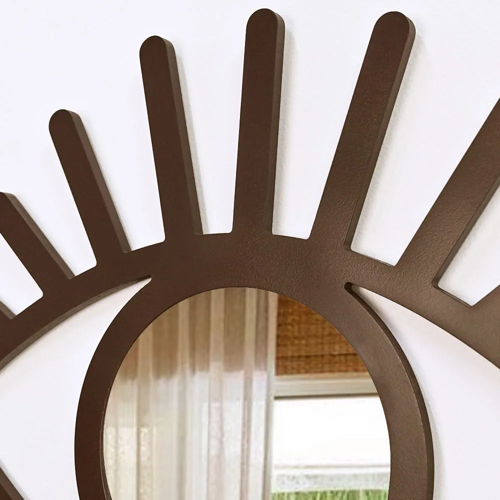 Evil Eye Crafted Wooden Mirror