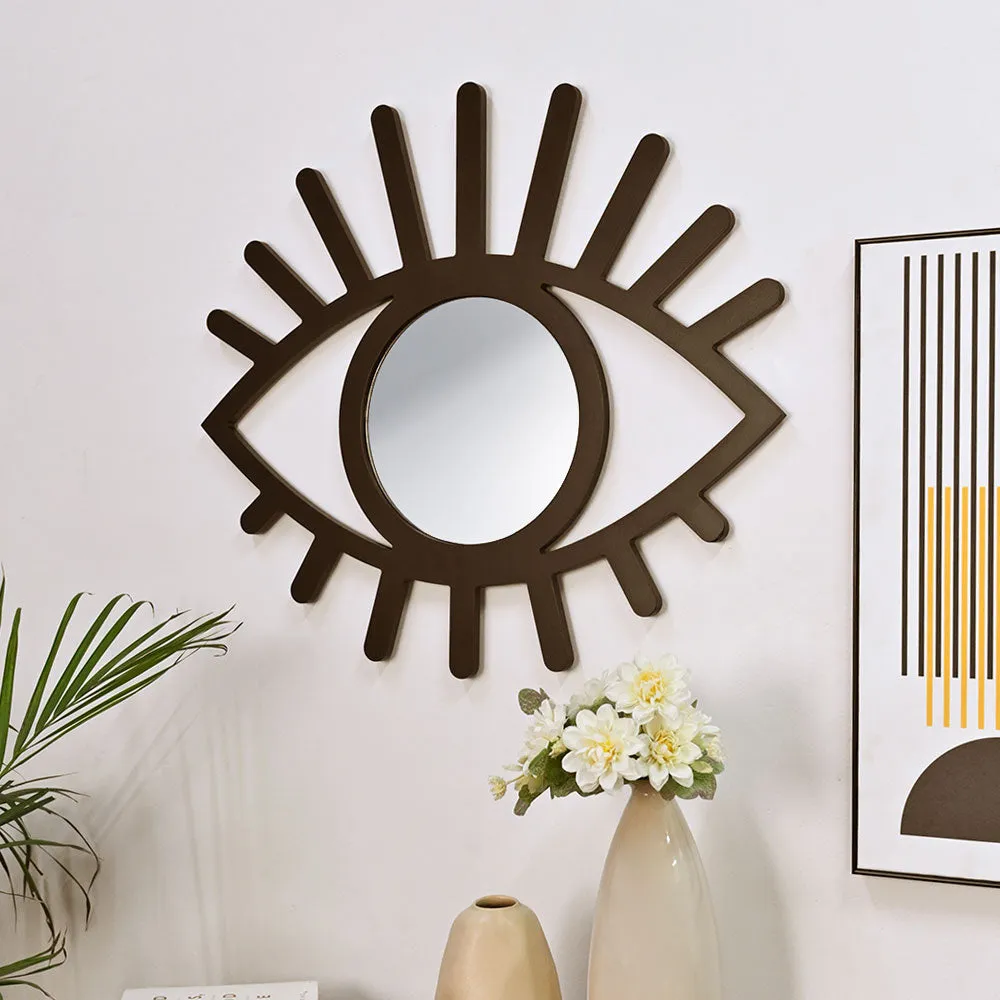 Evil Eye Crafted Wooden Mirror