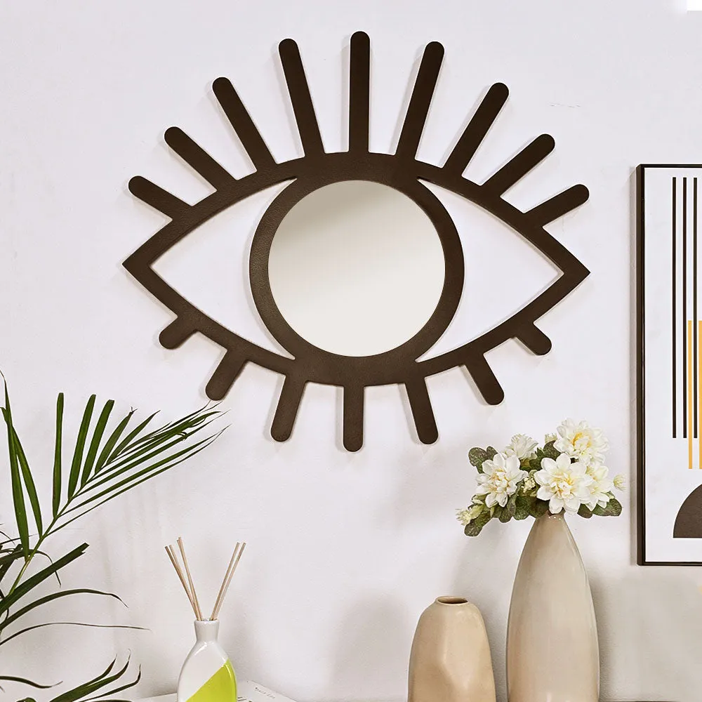 Evil Eye Crafted Wooden Mirror