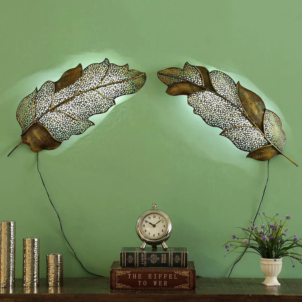 Exclusive Large Iron Leaf Wall Art