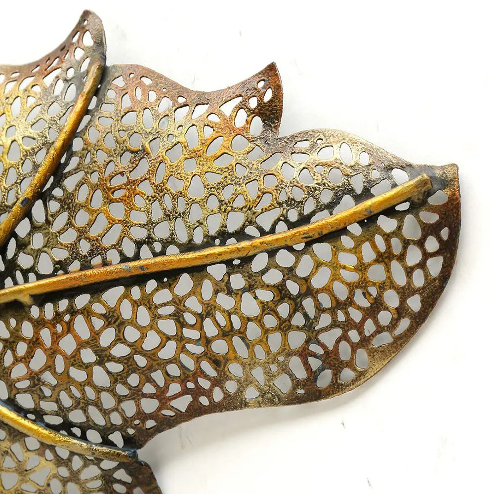 Exclusive Large Iron Leaf Wall Art