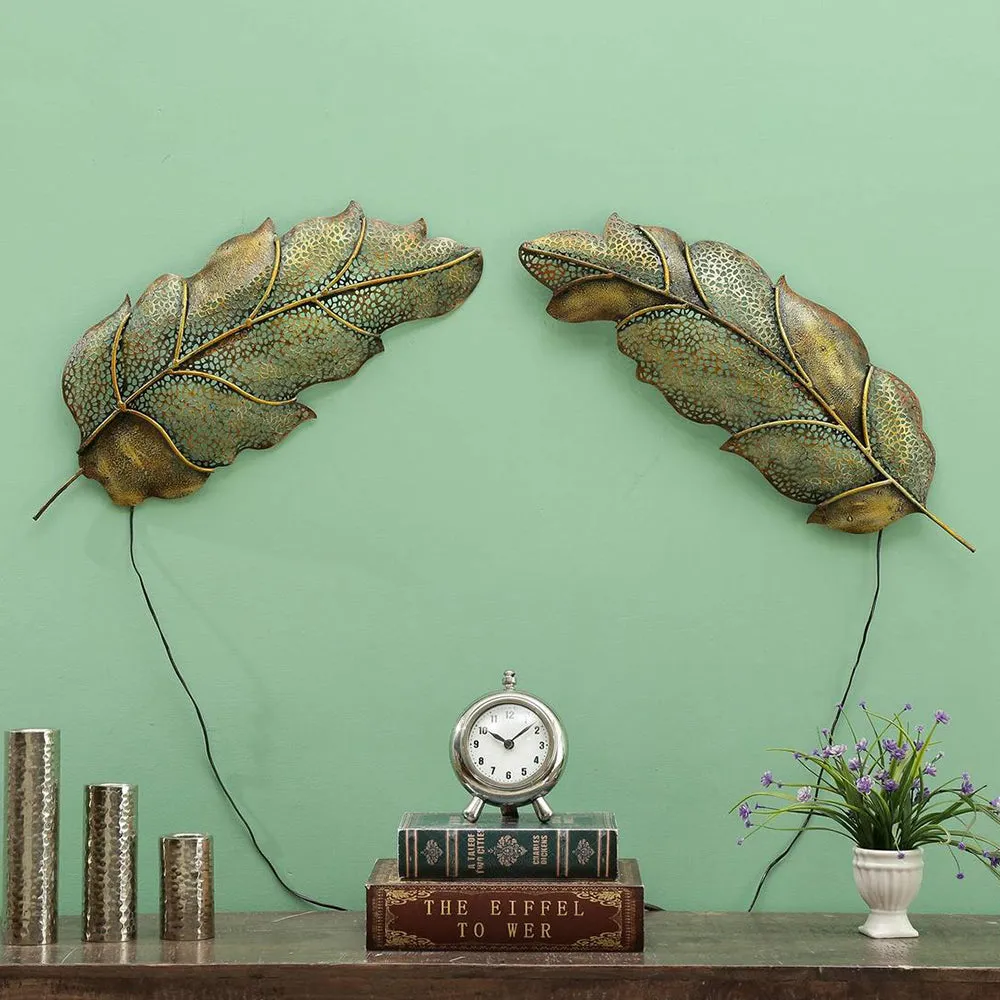 Exclusive Large Iron Leaf Wall Art