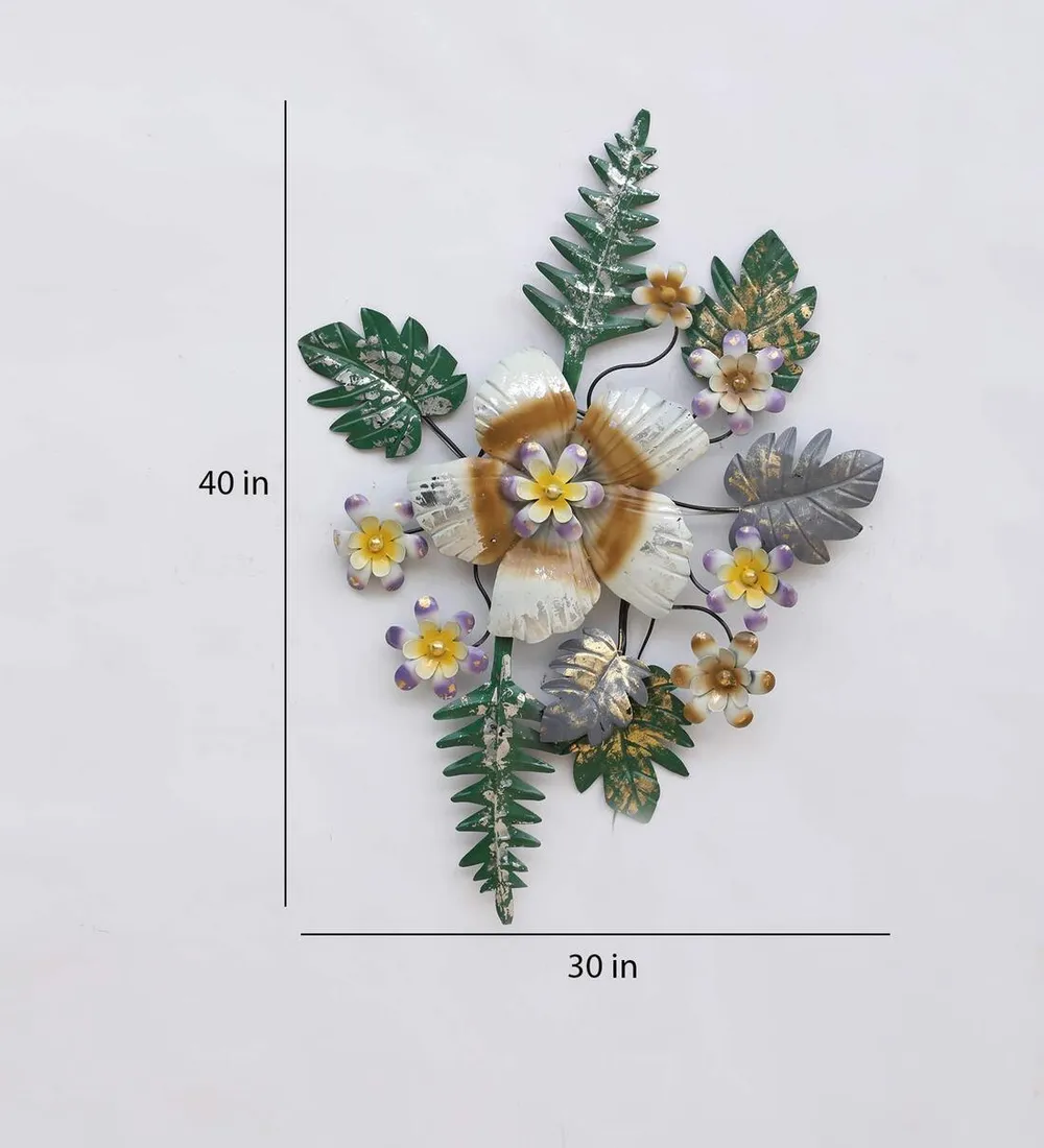 Exotic Flowers Family Decorative LED Metal Wall Art