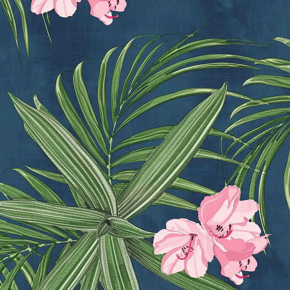 Exotic Parrot Textured Premium Wallpaper- Mix &amp; Match Collection blue